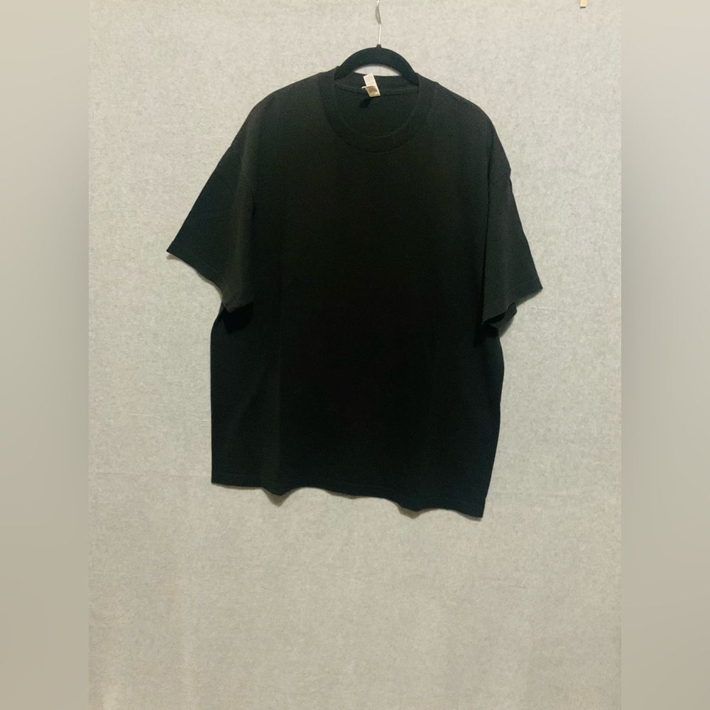 ALSTYLE Heavy Cotton Black T-Shirt XL Boxy Fit Streetwear Blank Essential Tee